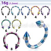 cbemtn horseshoes anodized surgical steel 316l belly button