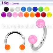 cbeuvb horseshoes surgical steel 316l with acrylic parts belly button