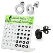 dacb201 cheaters  illusion plugs and tapers anodized surgical steel 316l ear lobe
