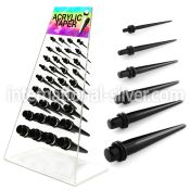 dapg46a board of black acrylic taper with double rubber o ring