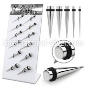 dapg81 tapers surgical steel 316l ear lobe
