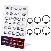 dbedr3 board w 60 black steel fixed bead ring 20g 2.5 3mm ball