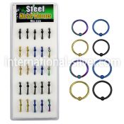 dcrtes hoops captive rings anodized surgical steel 316l nose