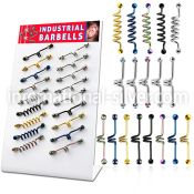 dind20 straight barbells anodized surgical steel 316l 