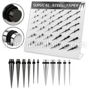 dmxp17 tapers anodized surgical steel 316l ear lobe