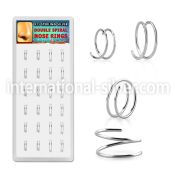 dnsm228 925 silver nose hoops nose  piercing