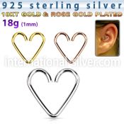 hexh seamless segment rings silver 925 ear lobe