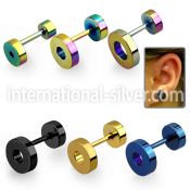 iftrd cheaters  illusion plugs and tapers anodized surgical steel 316l ear lobe