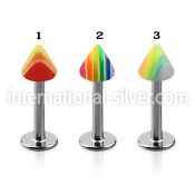 lbbdcn labrets lip rings surgical steel 316l with acrylic parts labrets chin