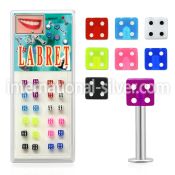 lbdibx labrets lip rings surgical steel 316l with acrylic parts labrets chin