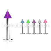 lbglcn3 labrets lip rings surgical steel 316l with acrylic parts labrets chin