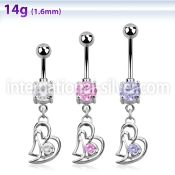 mcdz373 belly rings surgical steel 316l belly button