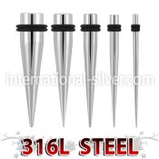 nlspgx tapers surgical steel 316l ear lobe