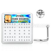 nsc18xc l shape nose studs surgical steel 316l nose