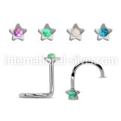 nscstop l shape nose studs surgical steel 316l nose