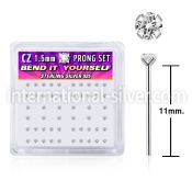 nyzbc bend it to fit nose studs silver 925 nose