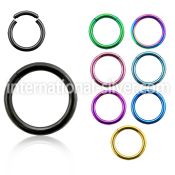 segt16 seamless segment rings anodized surgical steel 316l nose