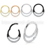 sgsh9 pvd plating steel hinged segment ring double lines