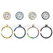 snrt2 fake illusion hoops anodized surgical steel 316l nose