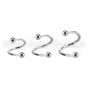 speb spirals twisters surgical steel 316l eyebrow