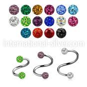 spfr3ss surgical steel spirals and twisters ear othersear lobe ear otherseyebrow helix tragus piercing