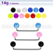sudvb5 surface piercing surgical steel 316l with acrylic parts surface piercings