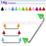 sudvn5 surface piercing surgical steel 316l with acrylic parts surface piercings