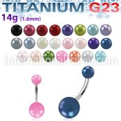 ubnpr belly rings titanium g23 with acrylic parts belly button