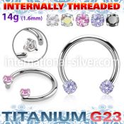 ucbzrih titanium horseshoe facing cz internal