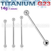 uindb straight barbells titanium g23 implant grade