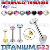 ulbin11 titanium labret internal threading 3 5 color crystal
