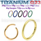useght16 anodized titanium g23 seamless and segment rings ear othersear lobe ear otherseyebrow helix septum tragus piercing