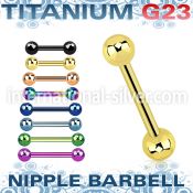 utbbnps anodized titanium g23 barbells nipple piercing