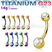 utbn2cs belly rings anodized titanium g23 implant grade belly button