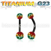 utbnfrsr belly rings anodized titanium g23 implant grade belly button