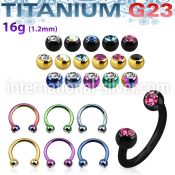 utcbe2c horseshoes anodized titanium g23 implant grade eyebrow