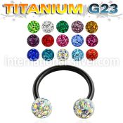 utcbefr4 horseshoes anodized titanium g23 implant grade nose