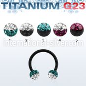 utcbfr5e horseshoes anodized titanium g23 implant grade belly button