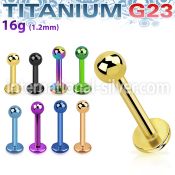 utlbb3 labrets lip rings anodized titanium g23 implant grade labrets chin