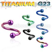utspeb spirals twisters anodized titanium g23 implant grade eyebrow
