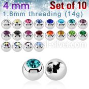 xjb4 loose body jewelry parts surgical steel 316l belly button