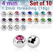 xjb4s loose body jewelry parts surgical steel 316l belly button