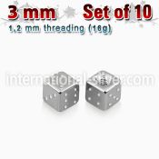 xsdi3 loose body jewelry parts surgical steel 316l 
