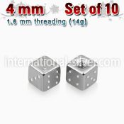 xsdi4 loose body jewelry parts surgical steel 316l belly button