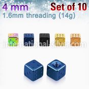 xsdit4 loose body jewelry parts anodized surgical steel 316l belly button