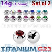 xujb5 loose body jewelry parts titanium g23 implant grade belly button