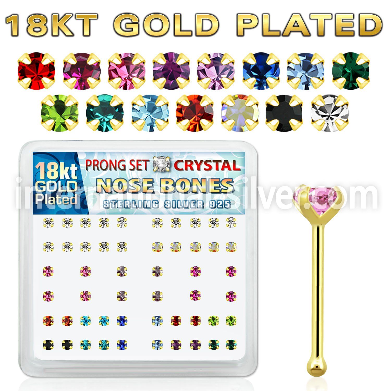 18bp14xm nose bone silver 925 nose