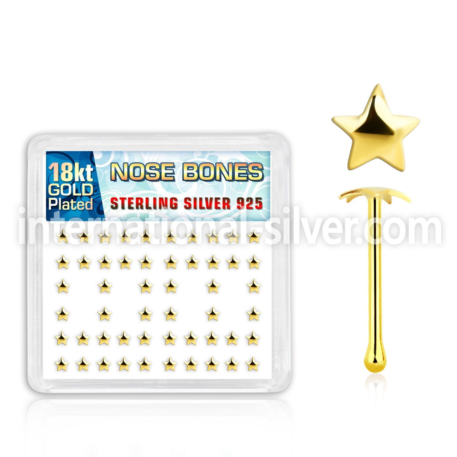 18bxvsar nose bone silver 925 nose