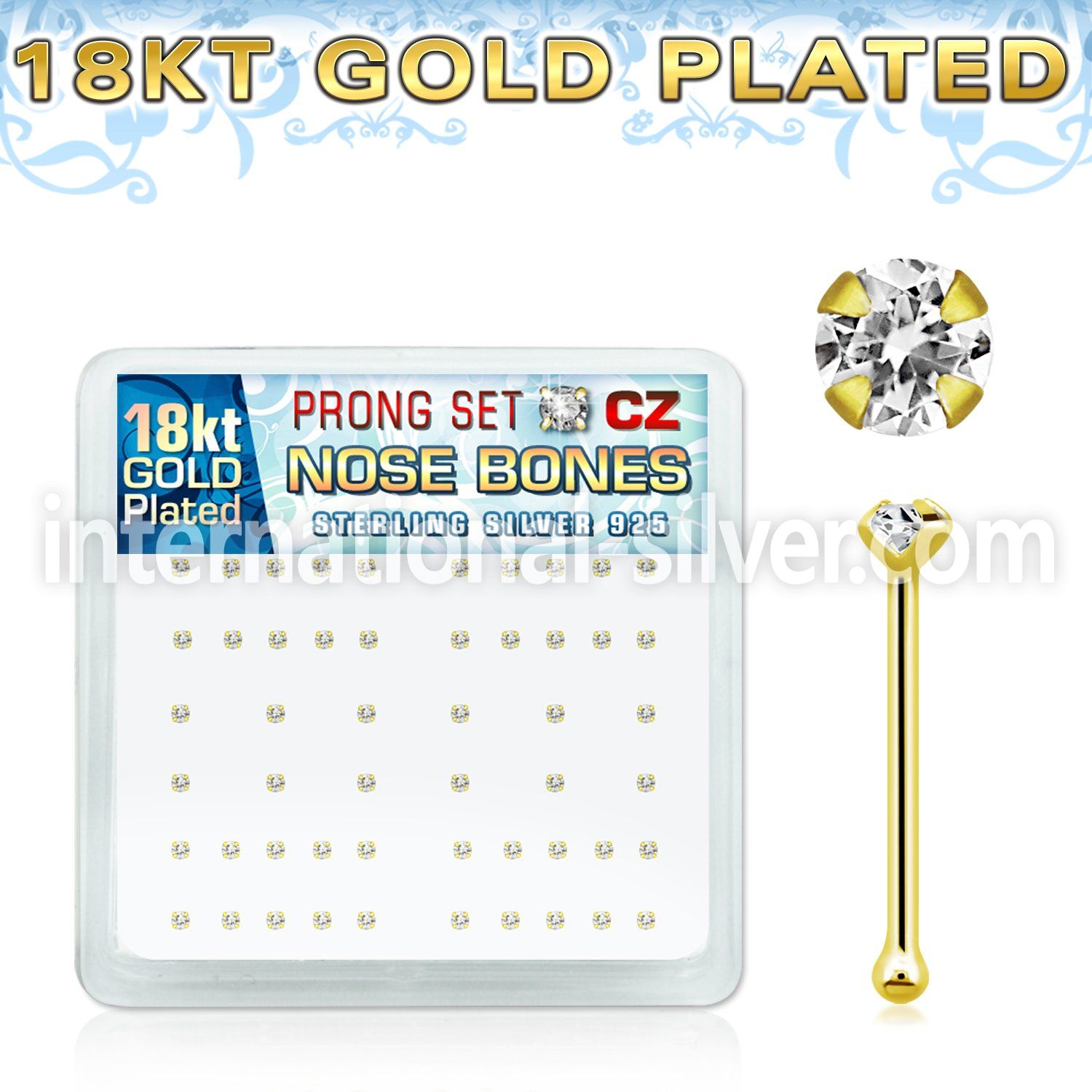 18nbzbc nose bone silver 925 nose