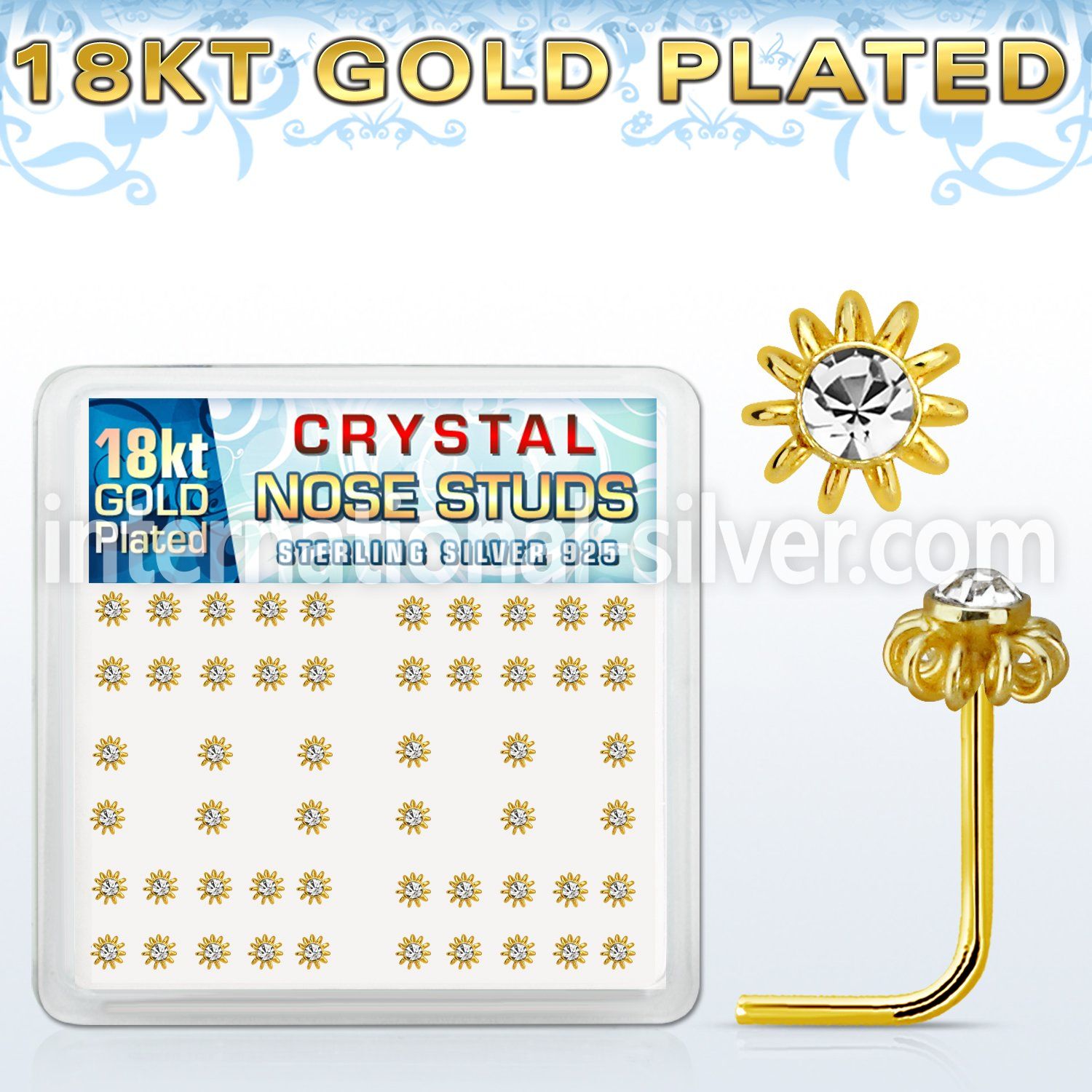 18nsfwxc l shape nose studs silver 925 nose